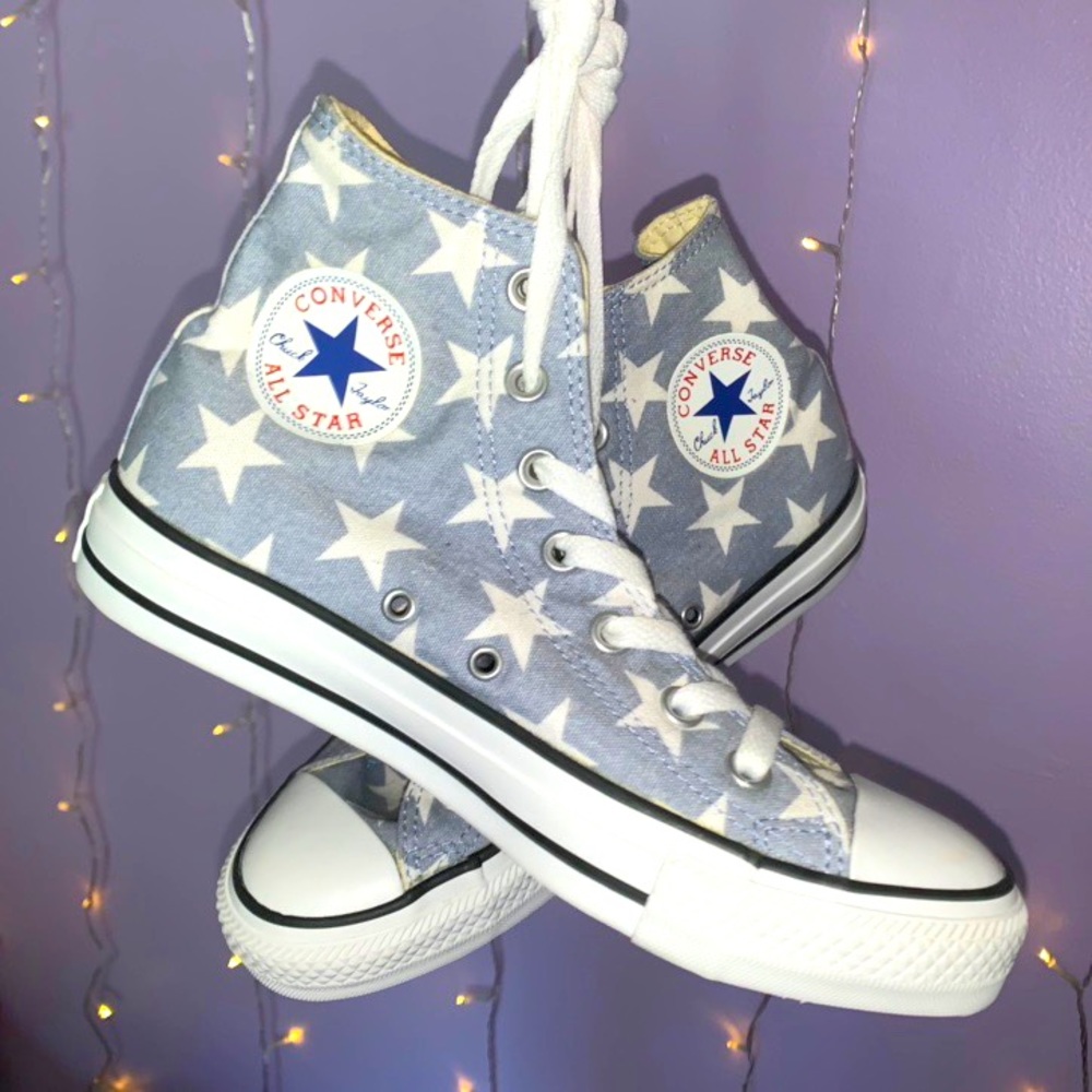 Rare Star Pattern High Top Converse - image 1